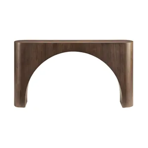 W Brown Wooden Accent Console Sofa Table