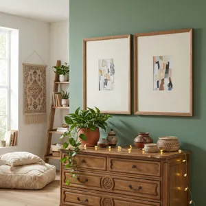 Pale Harmonies 2-piece Abstract Gold Framed Hand Painted Wall Art
