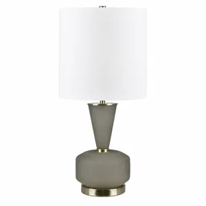 Gray Frosted Glass Table Lamp