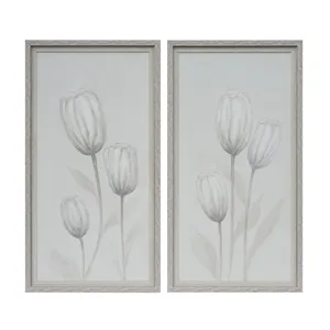 Camden 2-piece Tulip Neutral Framed Canvas Wall Art Set