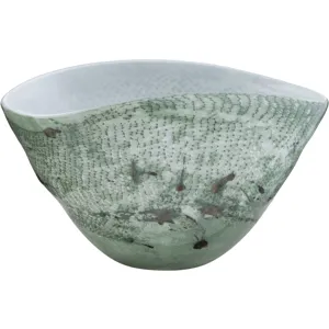 Sweeney Small Decorative Green Glass Bowl