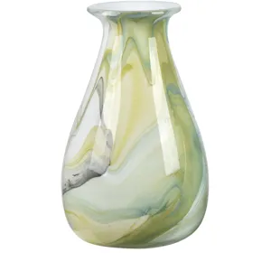 Calista Hand-blown Large Yellow Glass Vase
