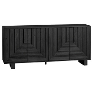 Black 4 Door Media Credenza/sideboard