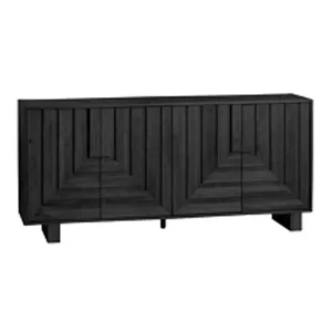 Black 4 Door Media Credenza/sideboard