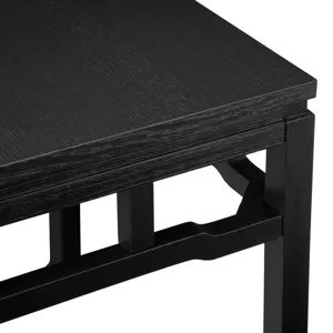 Black Wooden Square Cocktail Coffee Table