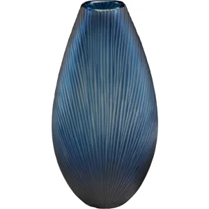 Large Whaley Blue Glass Vase