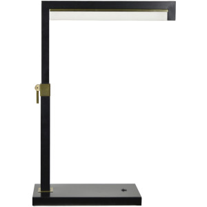 Ronin Led Table Lamp In Matte Black Metal With Modern Geometric Design
