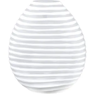 Francesca Small White Striped Glass Vase