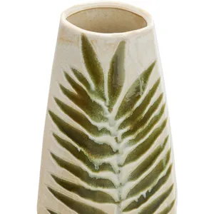 Medium Verbana Ceramic Green Vase