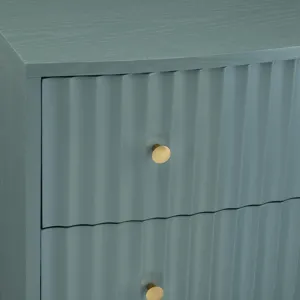 3-drawer Teal Accent Chest