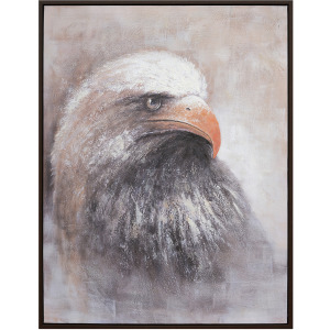 Eagle Eye Majestic Bald Eagle Portrait Framed Canvas Wall Art