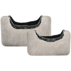 Vinton Contemporary Ceramic Vase Set Of 2