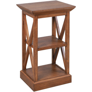 Square Brown Solid Wood Accent/end Table
