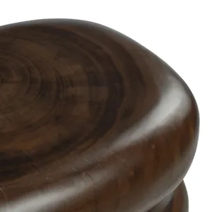 Solid Wood Brown Oval Accent/end Table