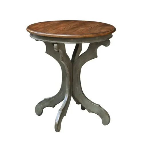 Gresham Textured Grey And Oak Veneer Accent Table