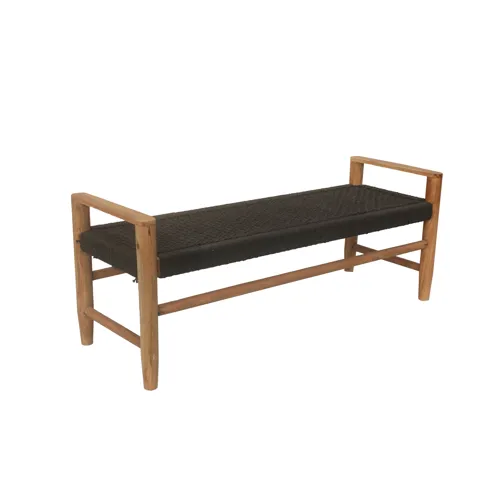 Tacoma Jute Bench - Black