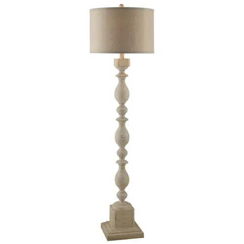 Wood Post Floor Lamp