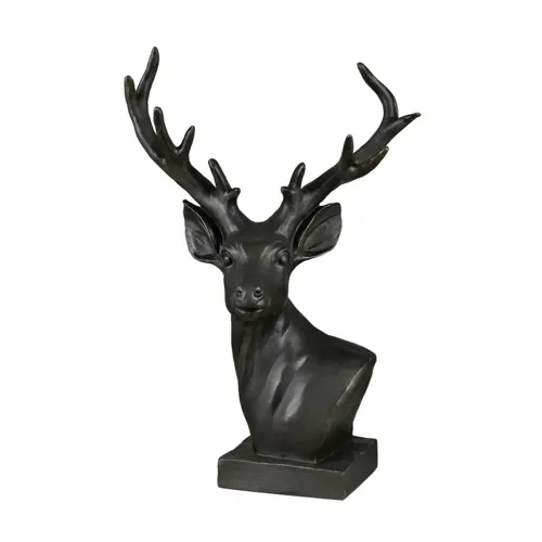 Dark Brown Hart Sculpture