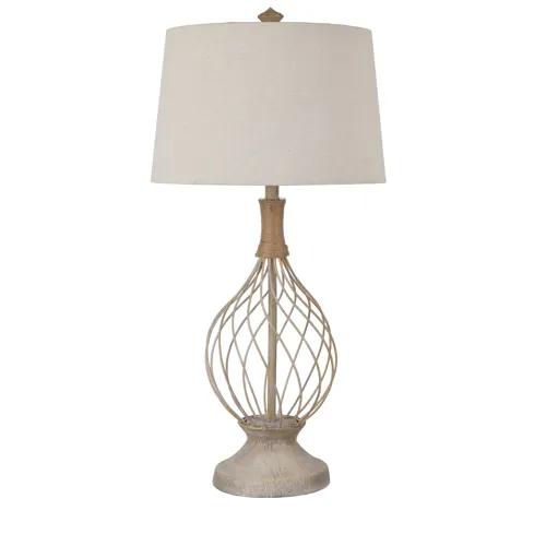 Belle Rive Jute & Wire Teardrop Lamp