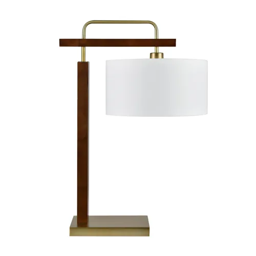 Black And Gold Metal Floor Lamp With Glass Shades