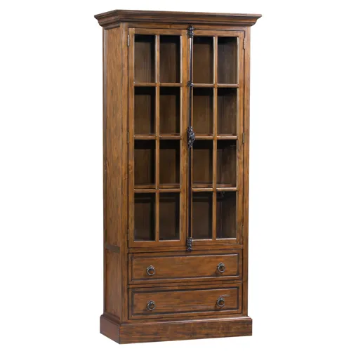 Hawthorne Estate 2 Drawer 2 Glass Door Curio Cabinet