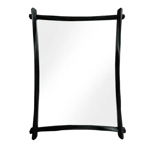Cullen Modern Black Twisted Frame Wall Mirror