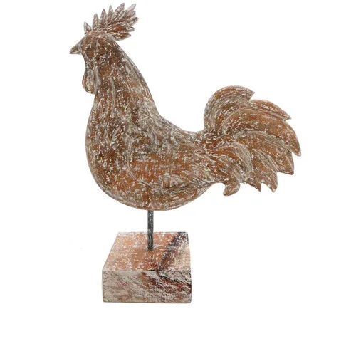 Wooden Rooster Statue