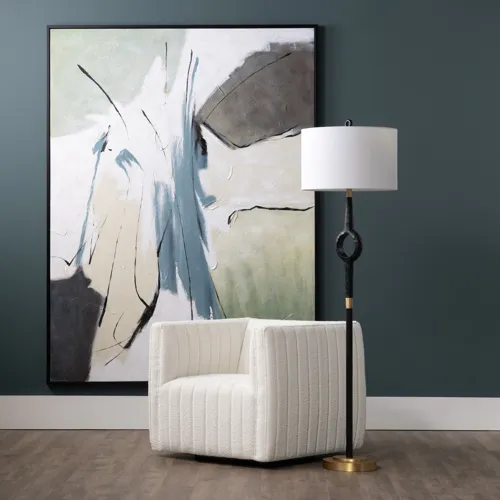 Ames Abstract Framed Canvas Wall Art