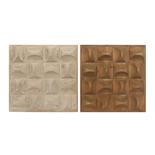 Lagos 2-piece Geometric Dimensional Wood Wall Art Set