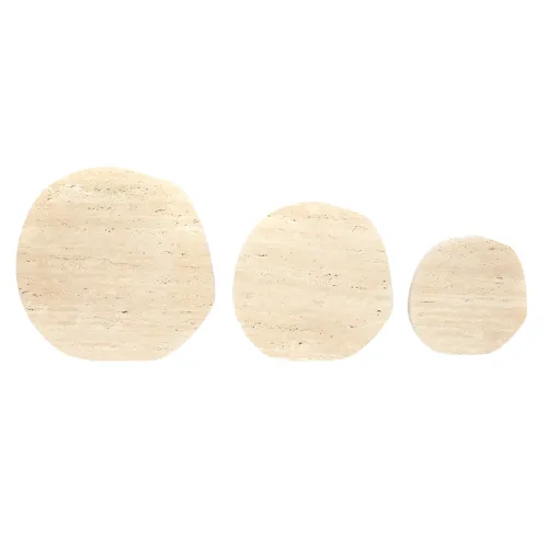 Lisbon 3-piece Asymmetrical Natural Stone Wall Art Set