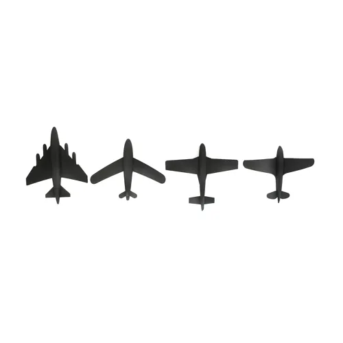 Cleared For Takeoff 4-piece Metal Airplane Wall Art Set