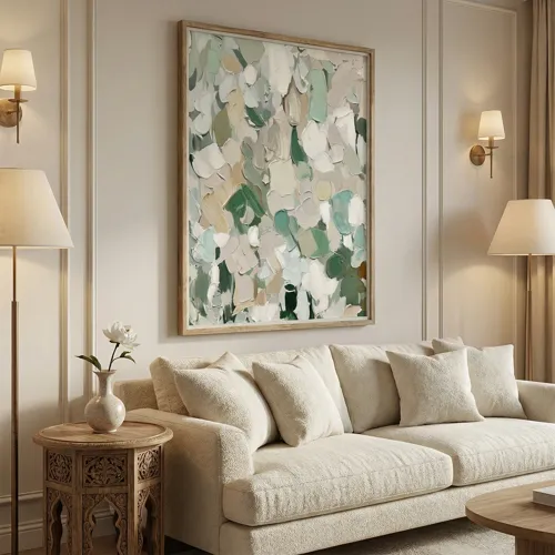 Nature In Layers Abstract Framed Canvas Wall Art