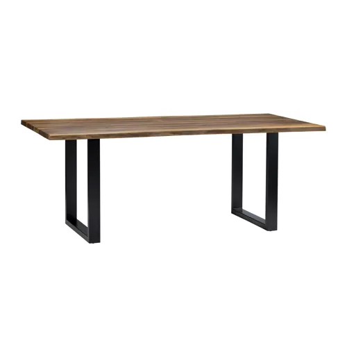 Solid Sheesham And Iron Dining Table