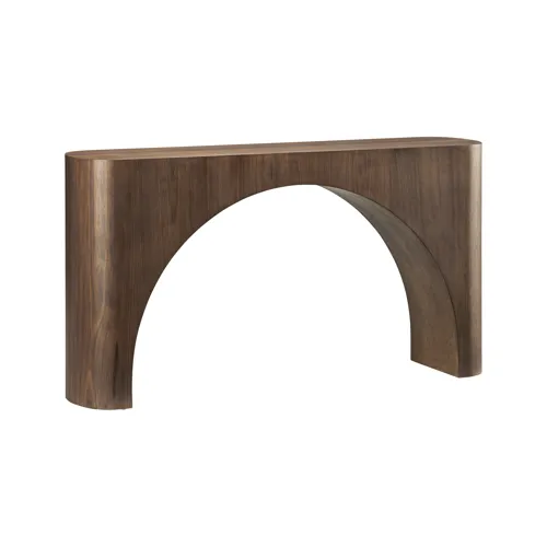 W Brown Wooden Accent Console Sofa Table