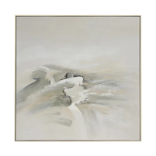Ellington Neutral Abstract Landscape Framed Canvas Wall Art