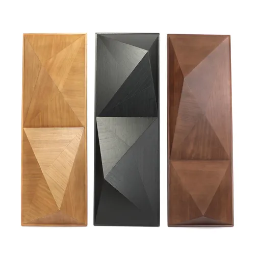 Lyon 3-piece Modern Geometric Wood Wall Art