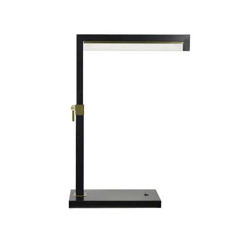 Ronin Led Table Lamp In Matte Black Metal With Modern Geometric Design