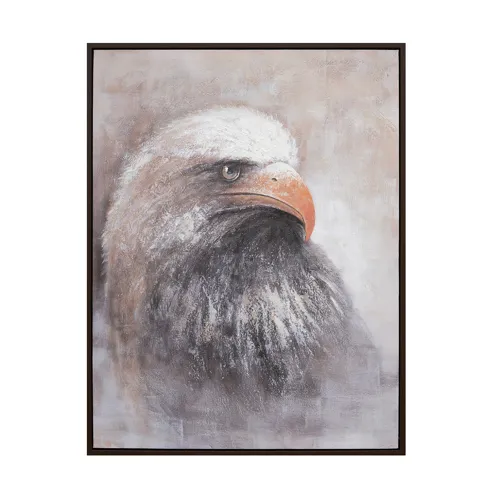 Eagle Eye Majestic Bald Eagle Portrait Framed Canvas Wall Art