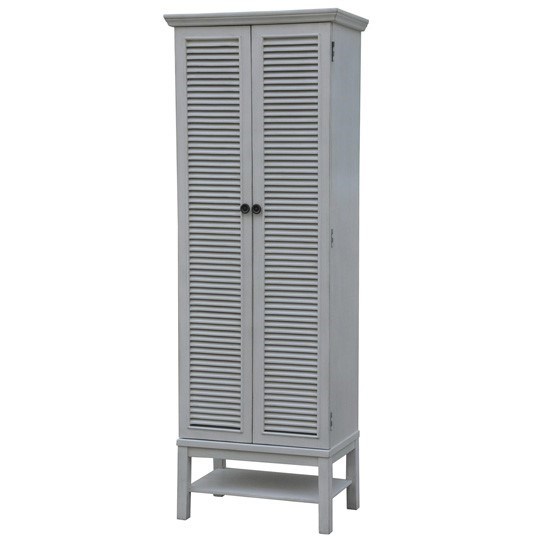 Magnolia Louvered 2 Door Tall White Storage CVFZR3682 by
