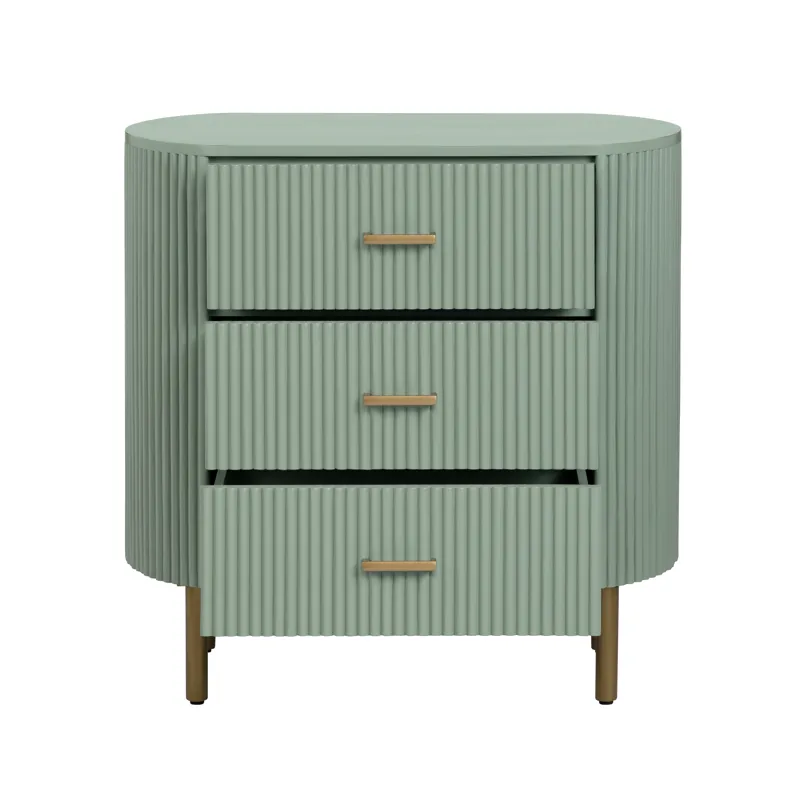 3-drawer Sage Green Accent Chest