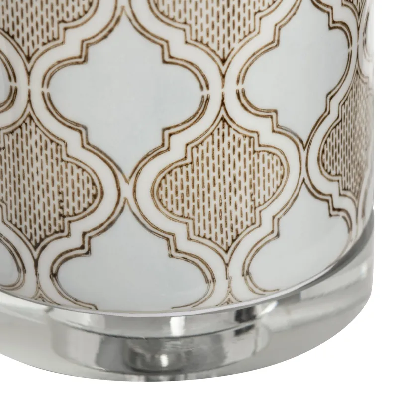 Set Of 2 Ceramic Table Lamp With Linen Shade