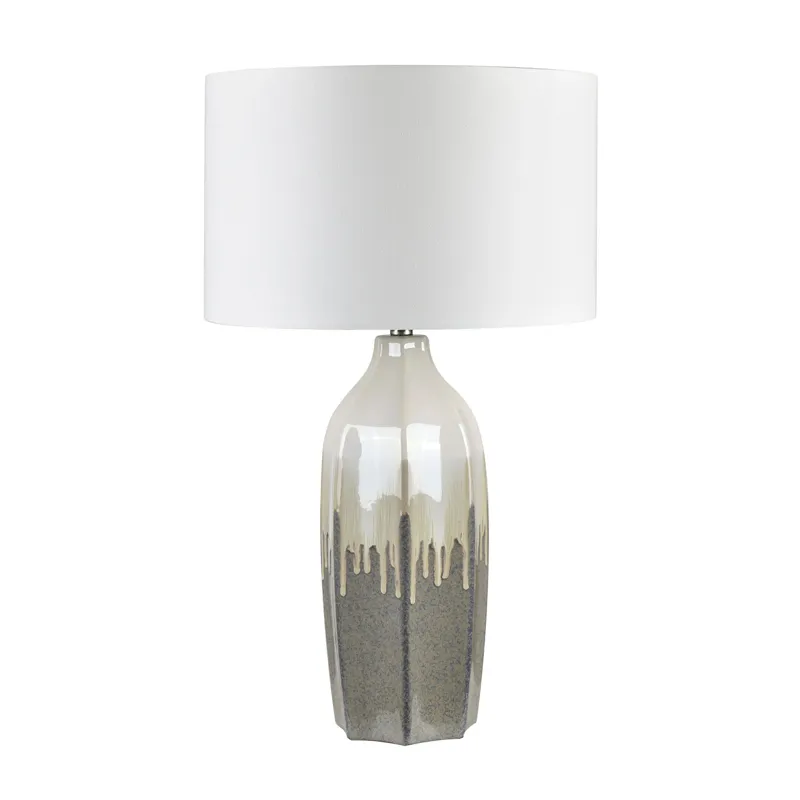 Set Of 2 Ceramic Table Lamp With Linen Shade