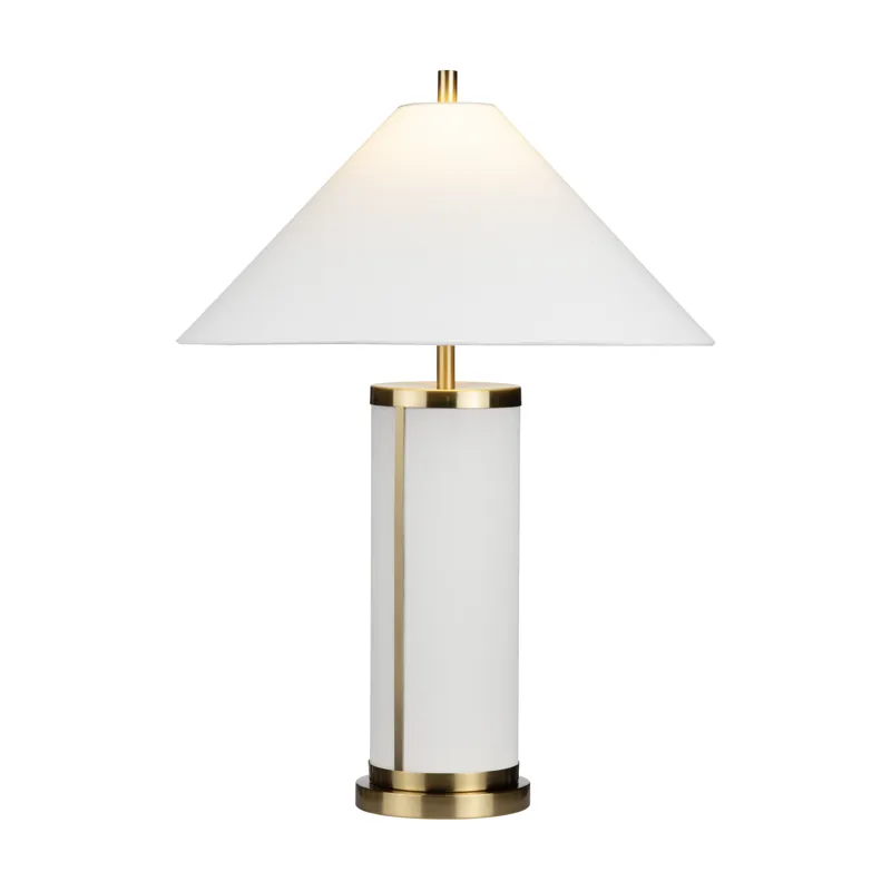 Set Of 2 Metal Table Lamp With Linen Shade