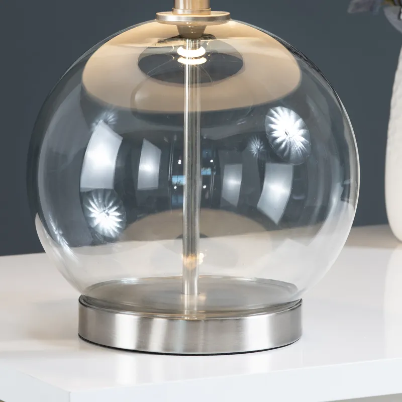 Smoke Glass Table Lamp