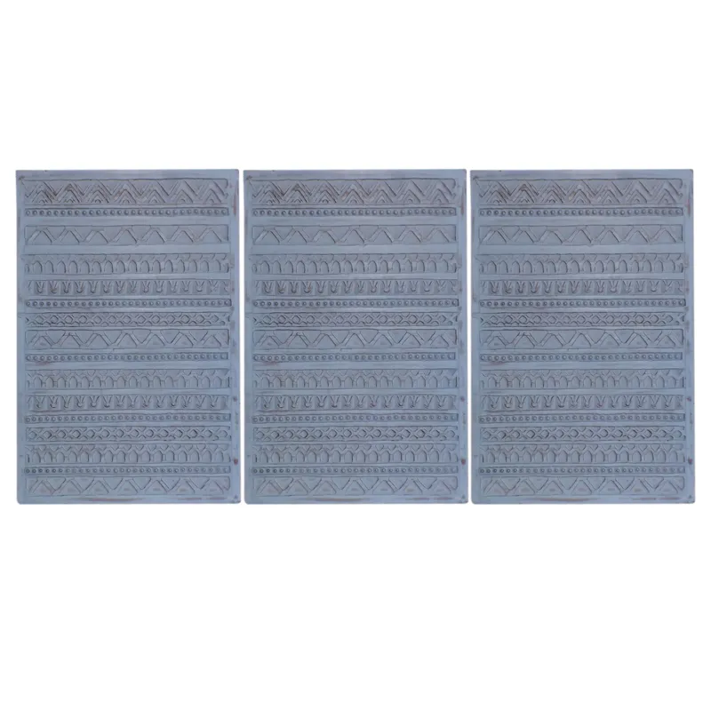 Reed Hand Carved Wood Tryptich