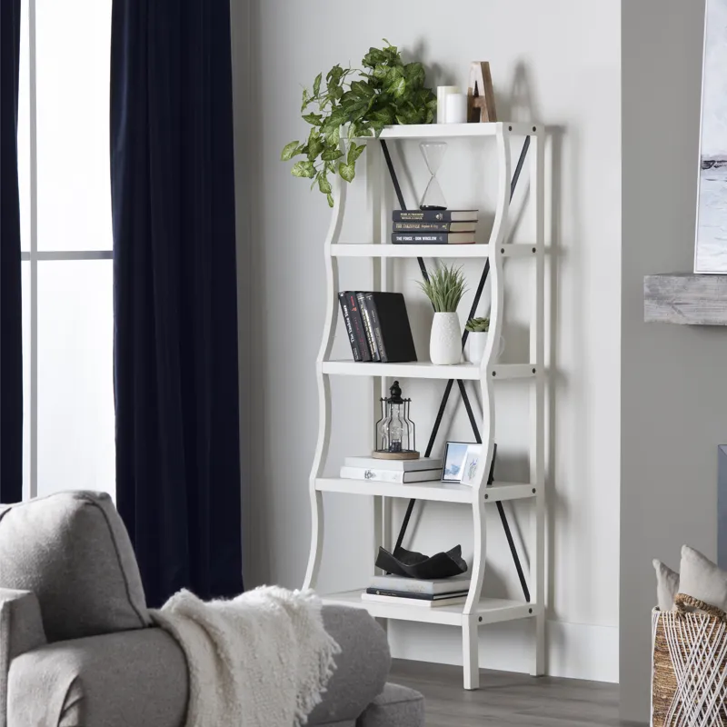 4 Shelf White Etagere/bookcase