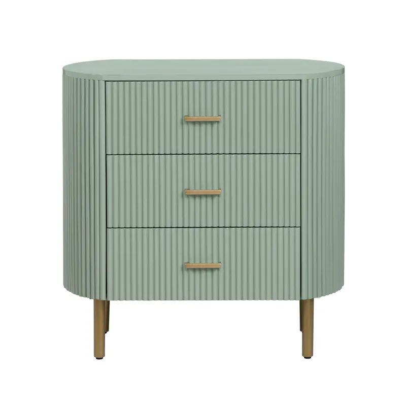 3-drawer Sage Green Accent Chest