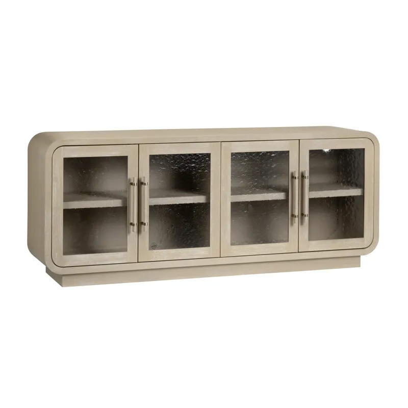 Tan 4-door Media Credenza/sideboard