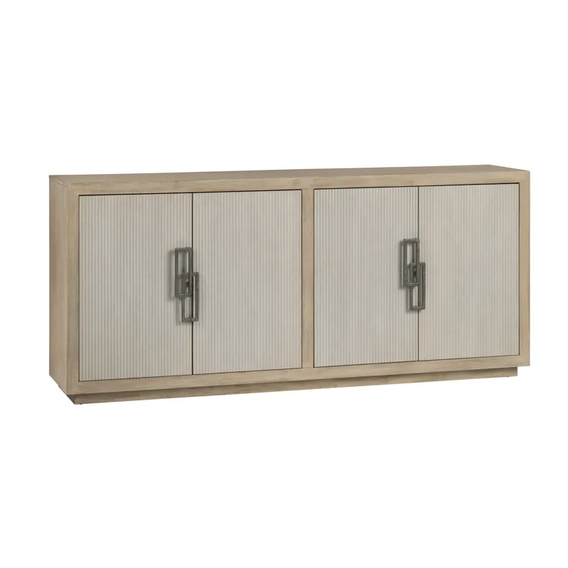 Tan & Cream 4-door Media Credenza/sideboard