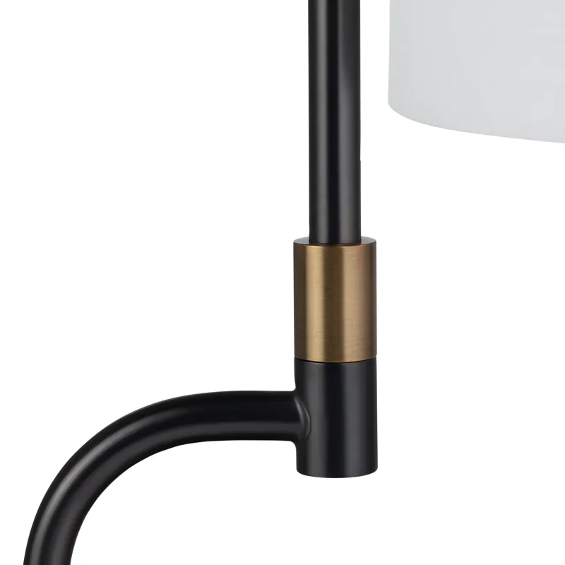 Set Of 2 Metal Table Lamp With Linen Shade